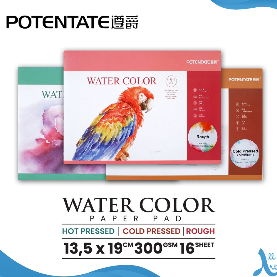 

Dijamin Suka Watercolor Pad Potentate 135x19cm Watercolor Paper Block
