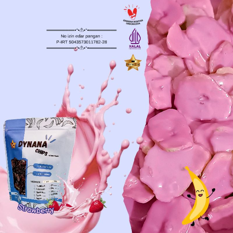 

Keripik Pisang Lumer Strawberry ~ Dynana Chips ♛