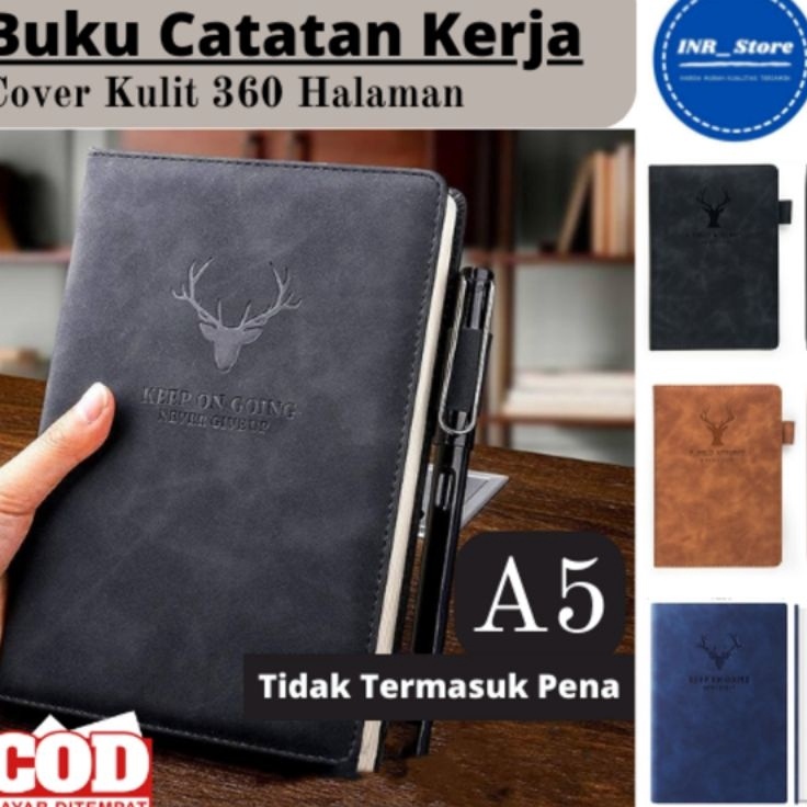

Ready Terjamin Buku Agenda Catatan Kerja Meeting Planner NoteBook Notepad Diary Binder Cover Kulit A5