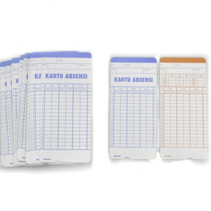 

Kirim Teraman Krisbow kertas kartu absensi 1pcs absen card white kartu kehadiran karyawan