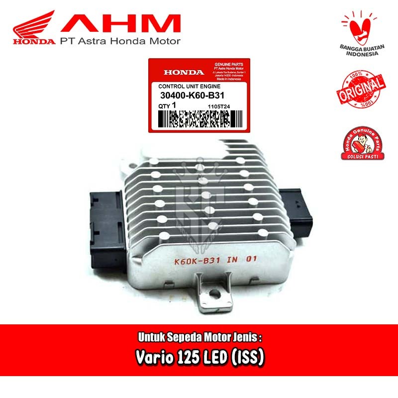 30400 K60 B31 ECU ECM CDI Honda Vario 125 Old LED 2015 - 2017 ISS Idling Stop Original AHM