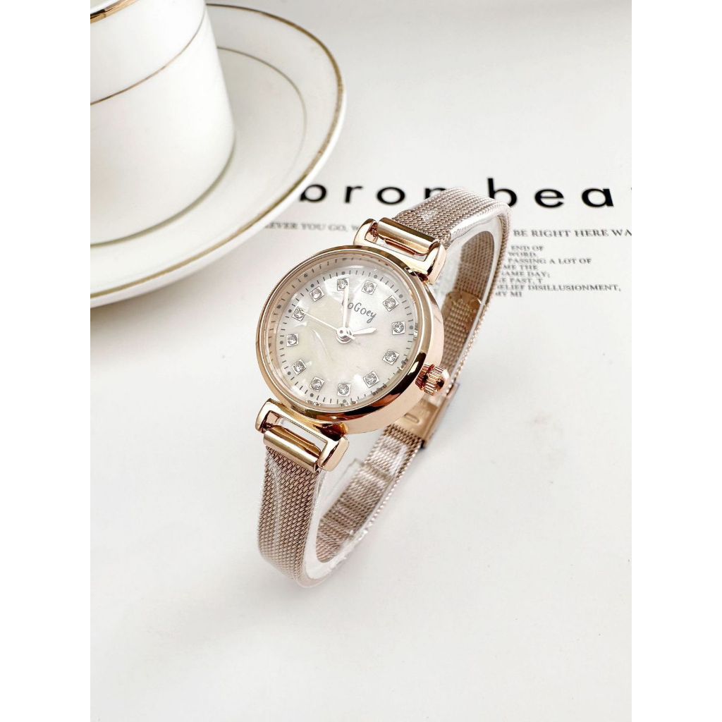 Barbee Jam Tangan Wanita Rantai Stainless Steel Gogoey Berlian Jam Tangan Mewah