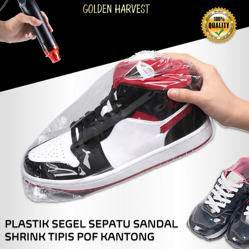 

Sekarang Puas plastik segel wraping sepatu sendal pof shrink kantong tipis