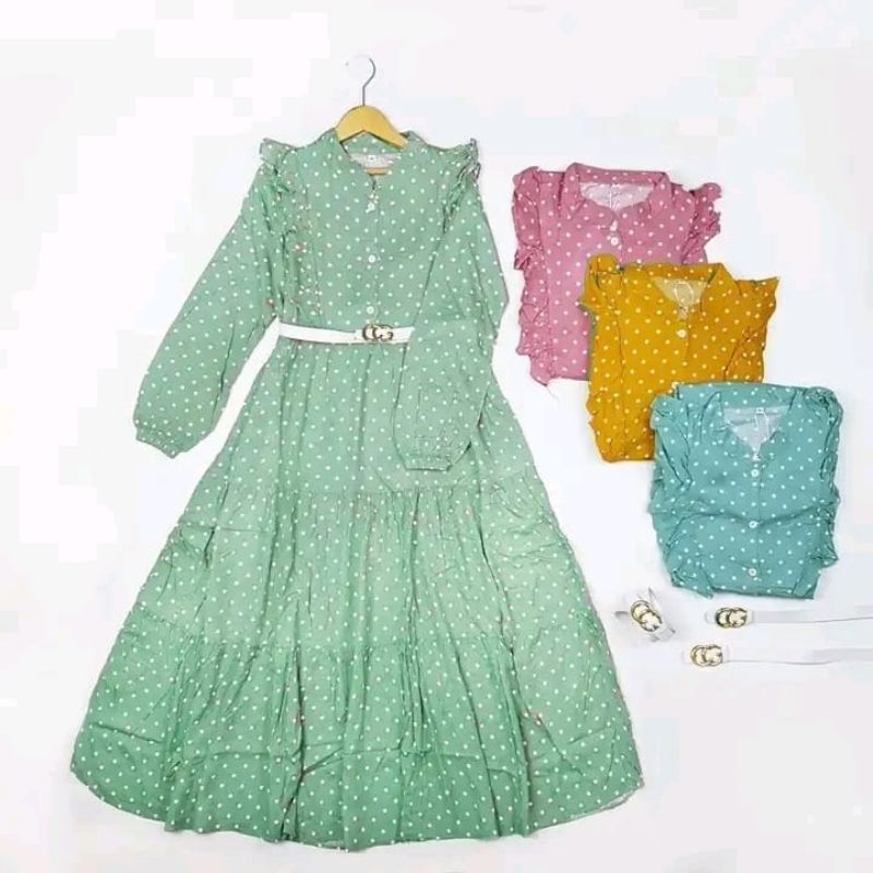 Gamis polkadot anak