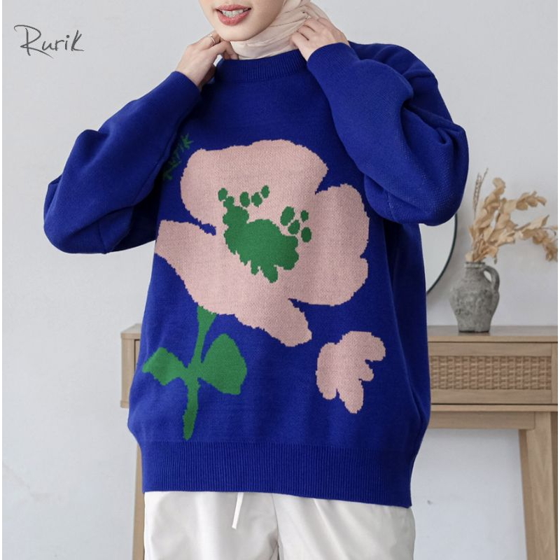 Rurik Onata Crewneck Atasan Wanita Sweater Oversize