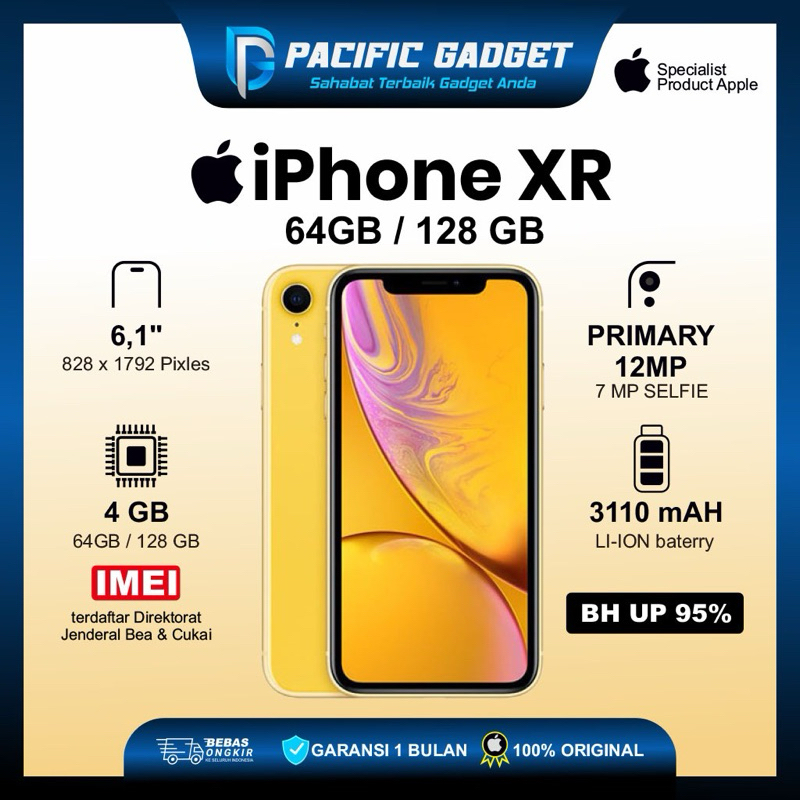 IPHONE XR 64GB/128GB YELLOW FULLSET