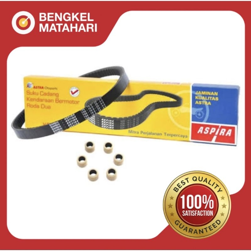V-BELT FANBELT VBELT SET (KVY) BEAT KARBU, SCOOPY KARBU, SPACY KARBU MERK ASPIRA