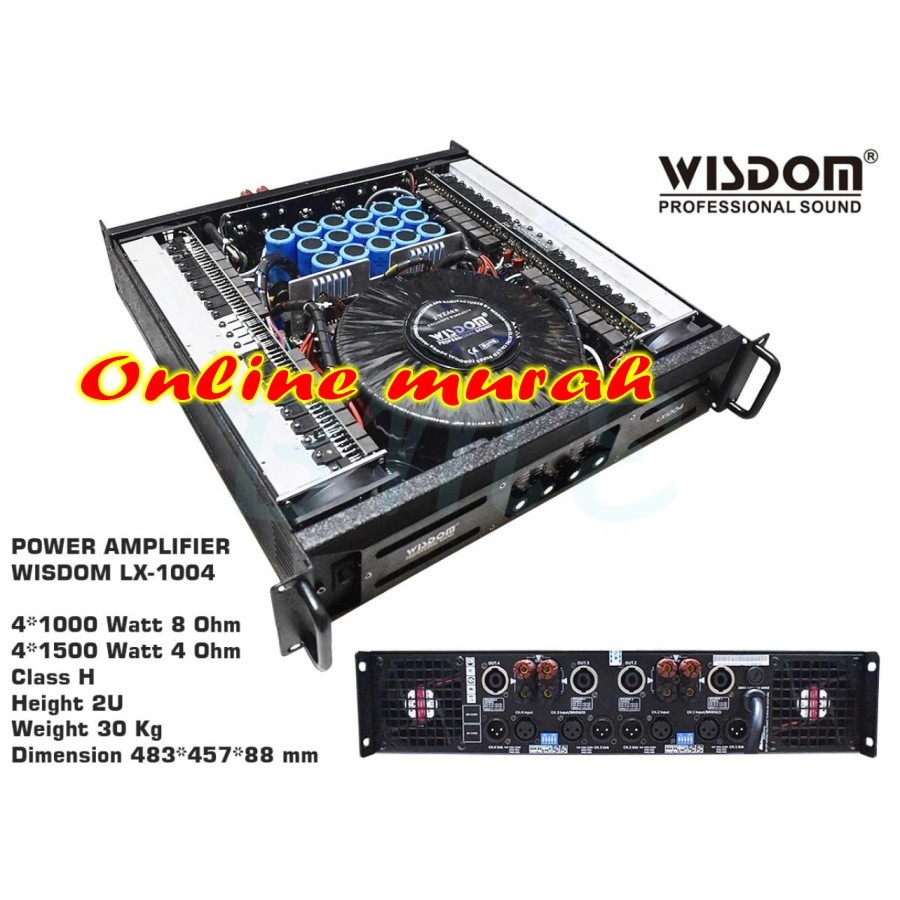 POWER AMPLIFIER WISDOM 4 CANEL LX1004 / LX 1004 PROFESIONAL ORIGINAL