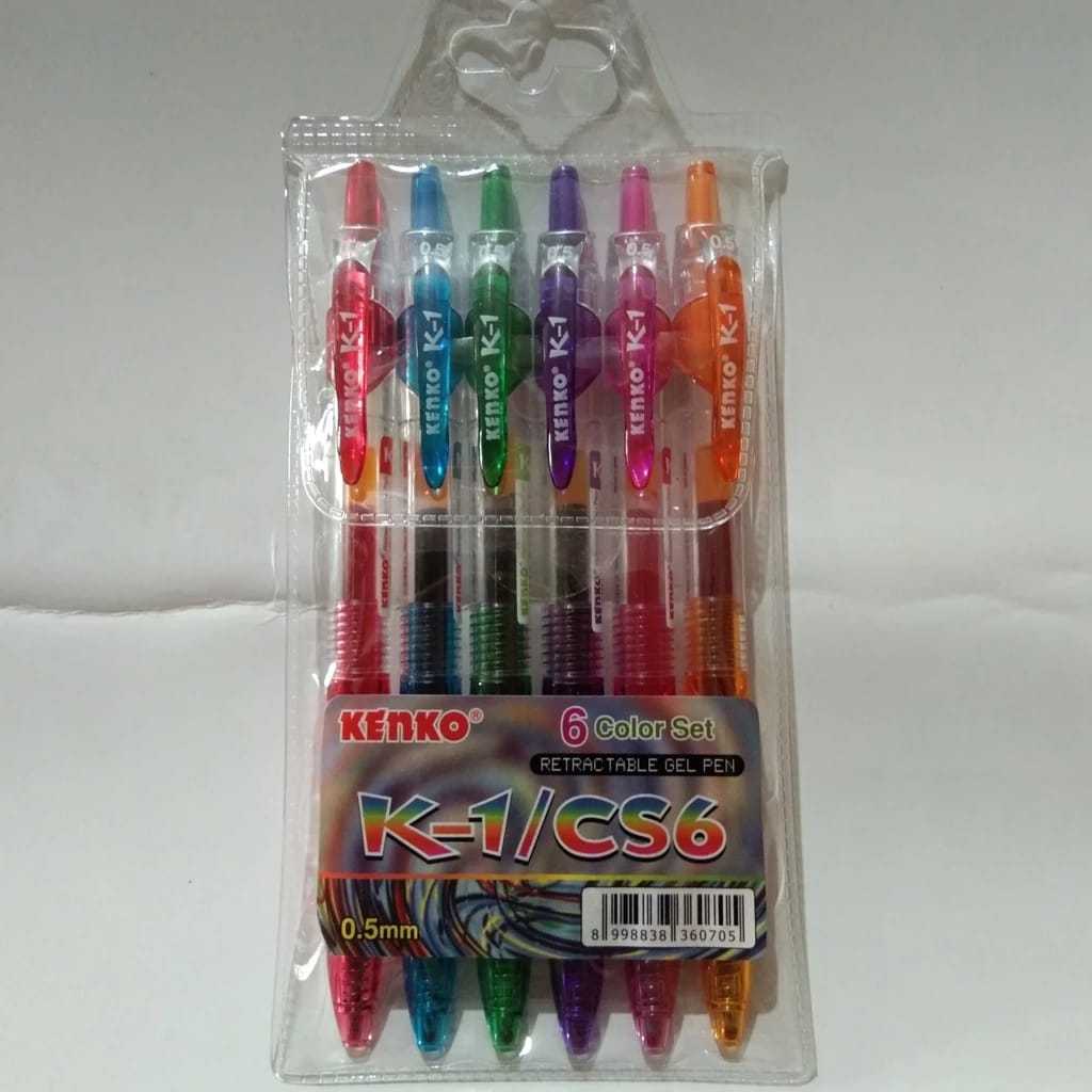 

PULPEN GEL WARNA WARNI KENKO K-1/CS6