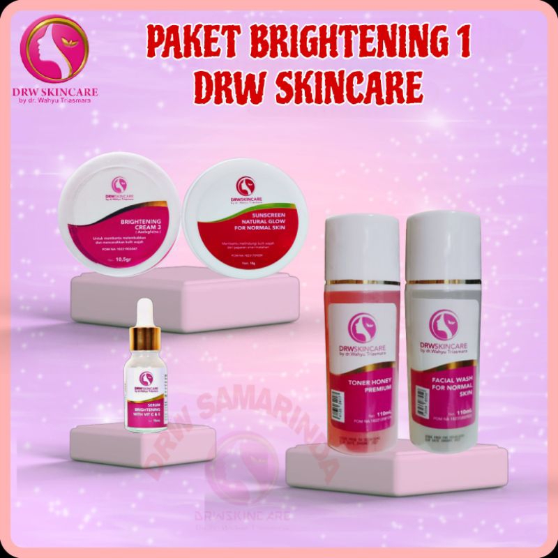 DRW SKINCARE PAKET LENGKAP + SERUM BRIGHTENING 1,2,3 (BCB1, BCB2, BCB3) UTK MENGATASI KELUHAN KUSAM 