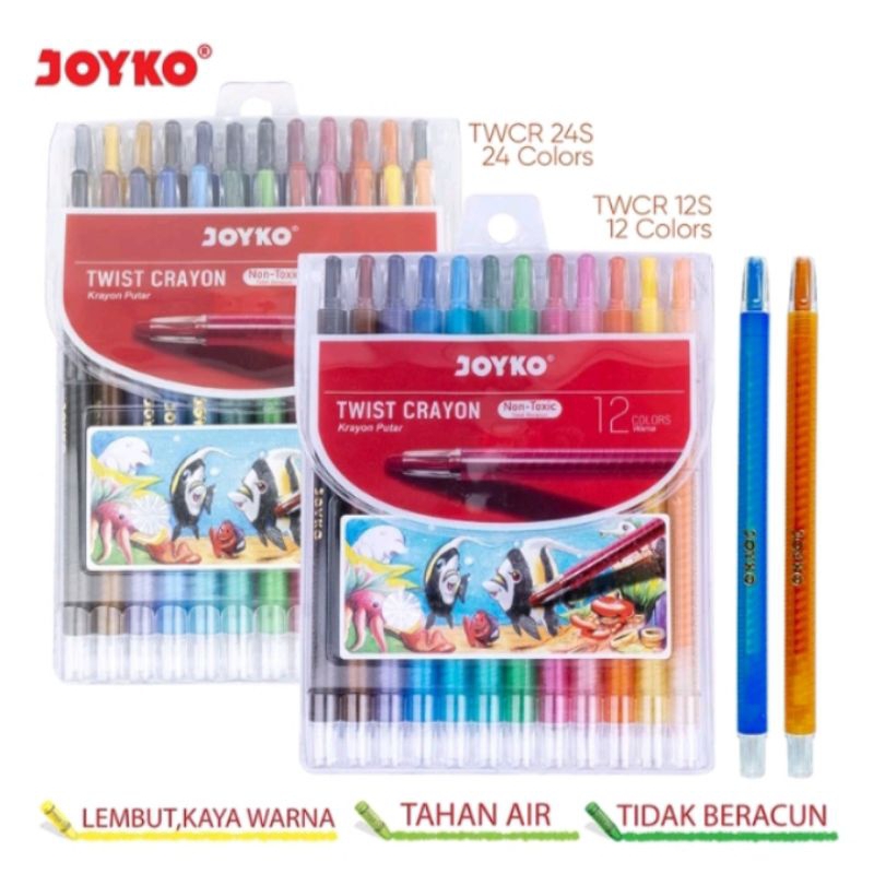 

Krayon Putar Joyko | Twist Crayon isi 12' 24'