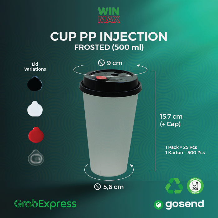 Cup Injection 500ml - 25Pcs