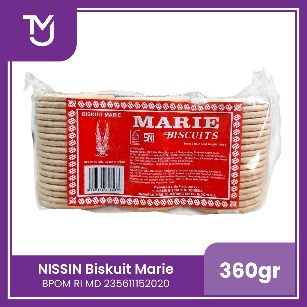 

Nissin Biskuit Raja Marie 360gr -- Marie biscuit