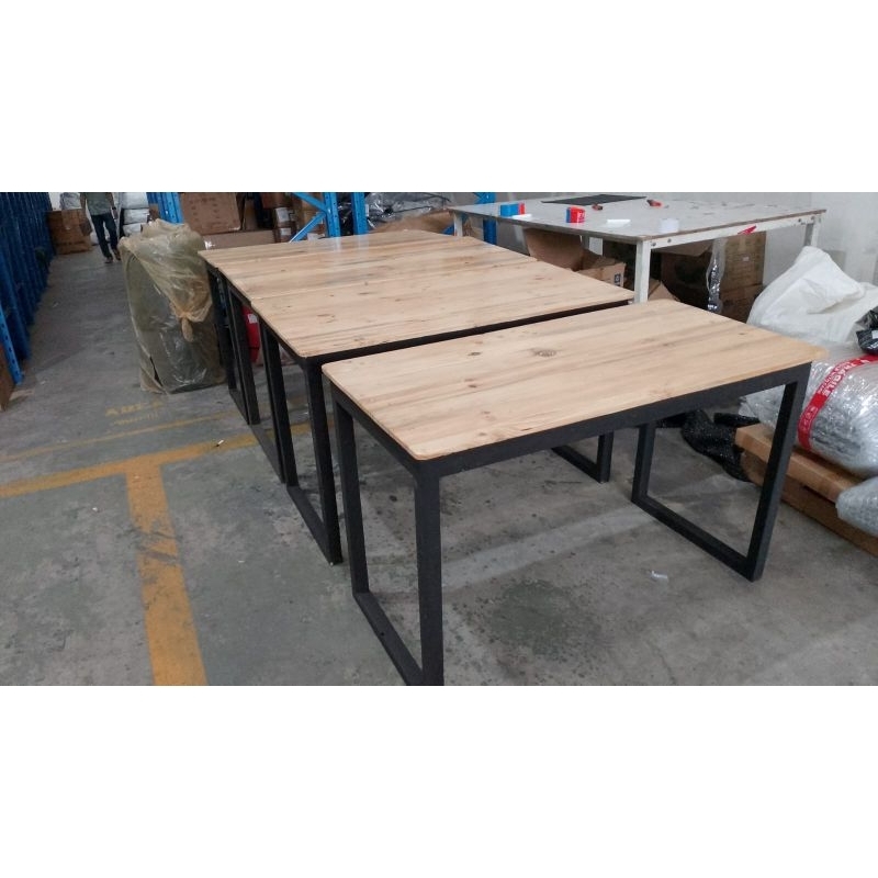 custom meja kaki besi 90x40