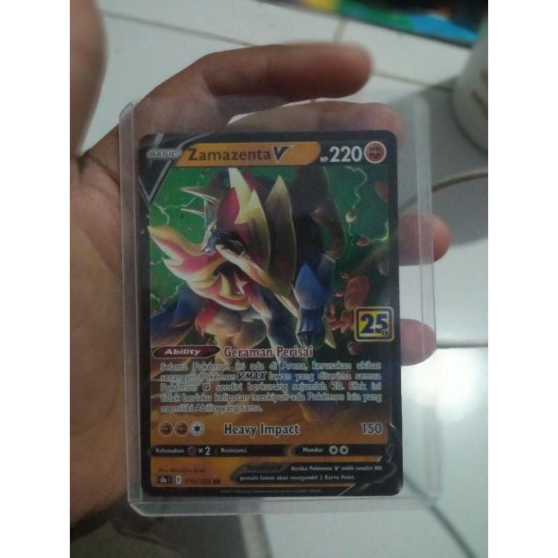 kartu pokemon TCG Zamazenta V special 25th pokemon RR s8a | 019/028