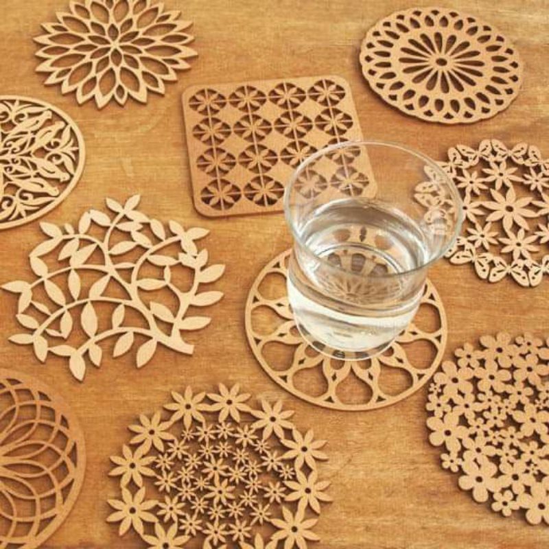 Tatakan Gelas Ukiran Kayu || Tatakan Piring Ukiran Kayu