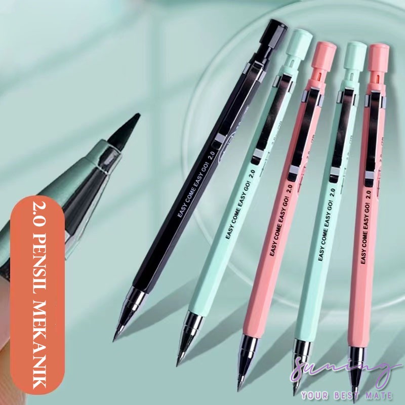 

Pensil Mekanik 2.0mm/ Mechanical Pencil Graphite Lead Automatic-Suning Mall