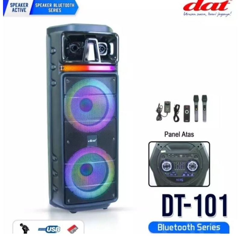Speaker Portable Wireless Dat DT 101 Original 10 inch Bluetooth