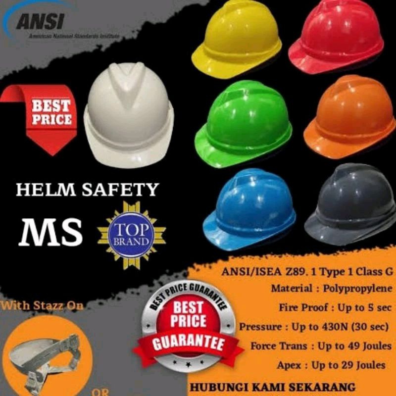Helm Safety Merk MS /Helm Safety Proyek/Helm Safety SNI Proyek