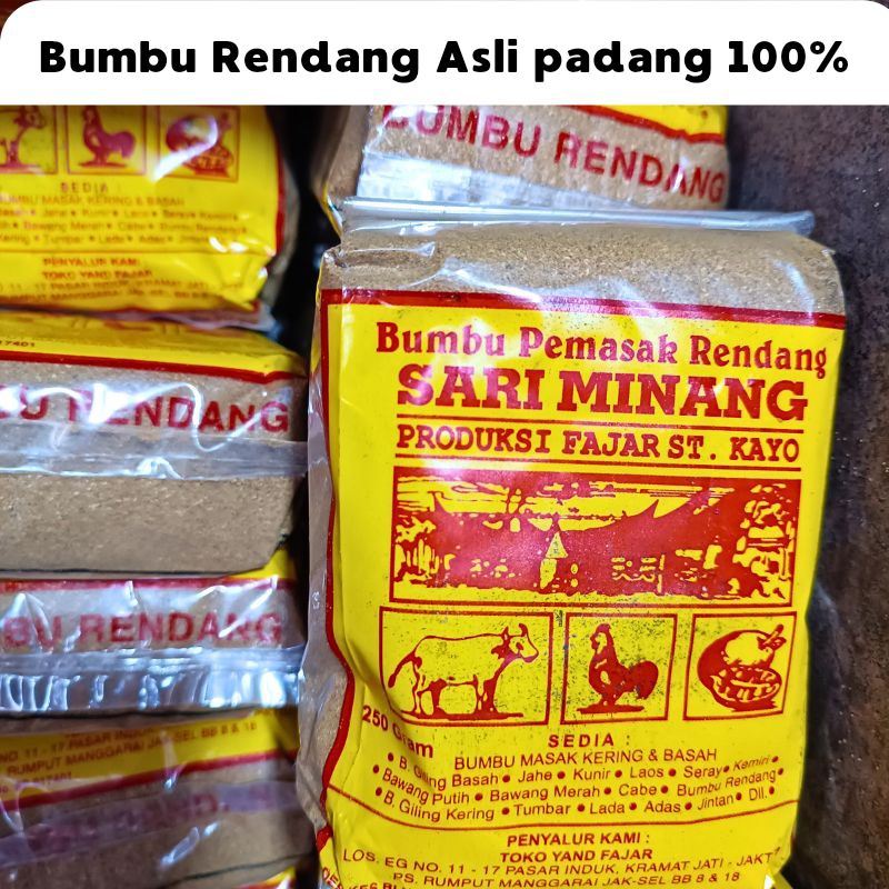Bumbu Rendang Asli Padang / Sari Minang bumbu masakan padang 250 gr
