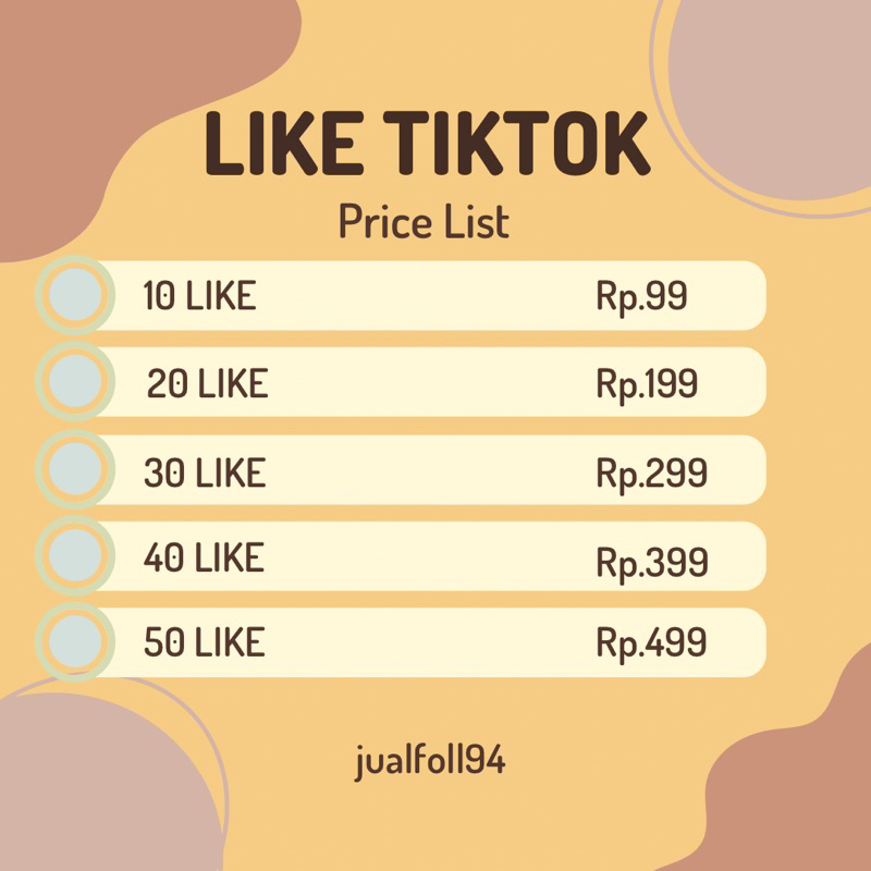 LIKE TIKTOK PERMANEN BERGARANSI BEBAS REFILL LIKE MURAH