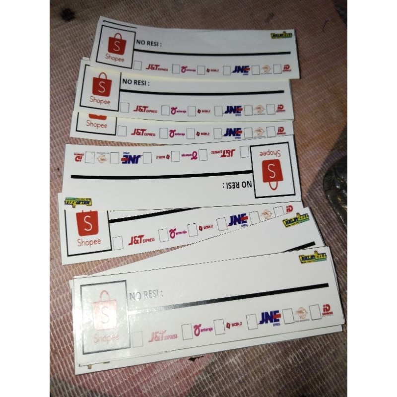

KERTAS RESI PENGIRIMAN OLSHOP. SISA DI TEMPEL