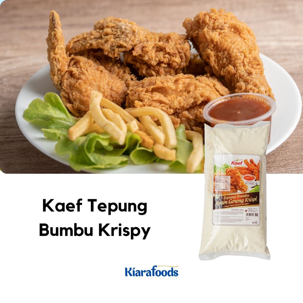 

Tepung Ayam Goreng Krispy KAEF | Tepung Bumbu Ayam Goreng | Tepung Fried Chicken | 600 gram