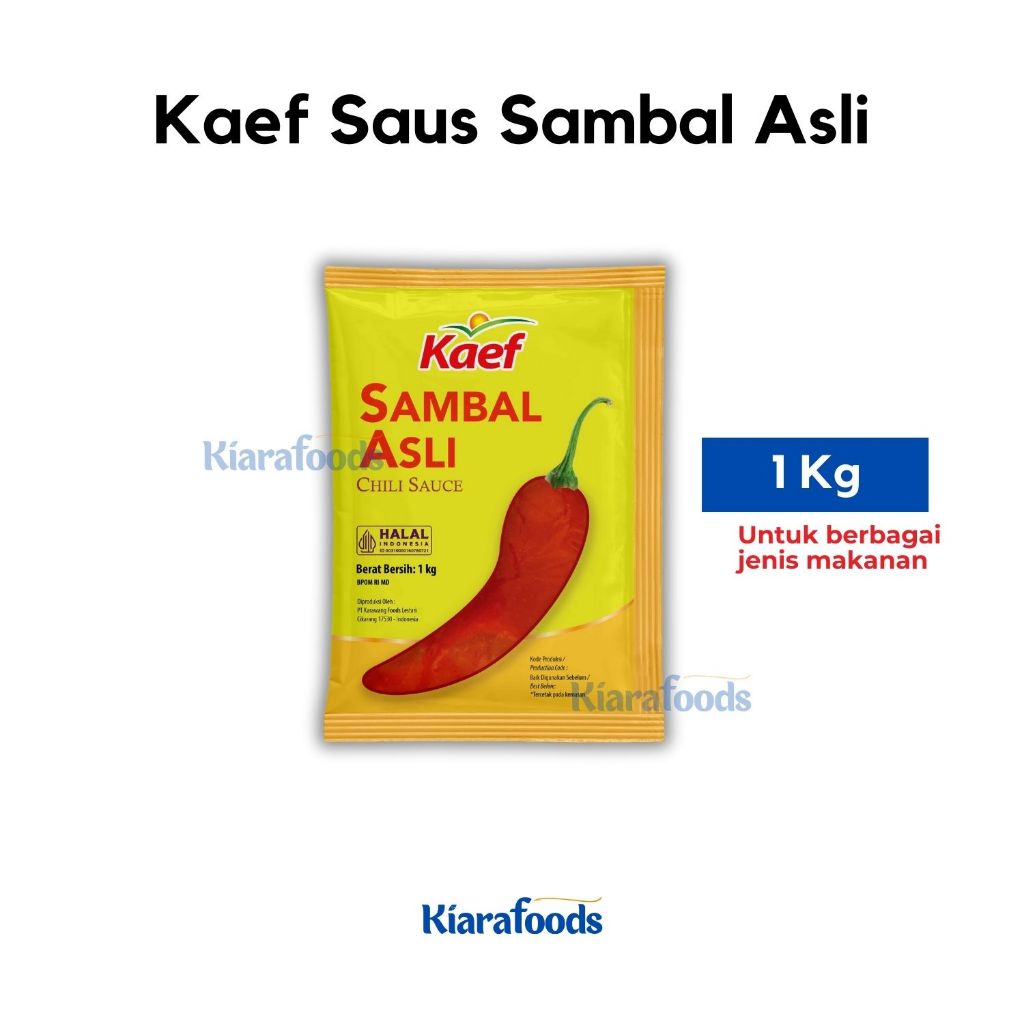 

Saus Sambal Asli Kaef Pedas | Original Chili Sauce 1 kg