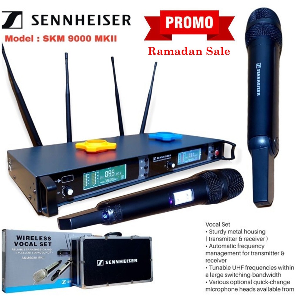 Mic Sennheiser SKM-9000 4 Antena Signal Free Hardcase Uhf