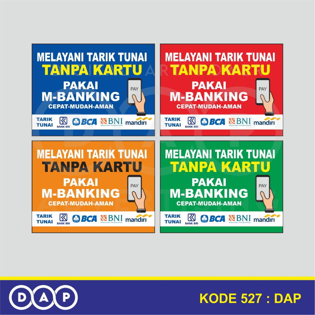 

527 - STIKER MELAYANI TARIK TUNNAI TANPA KARTU - VINYL - TERBAIK