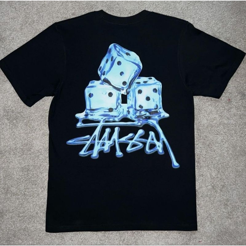 VINTEG KAOS STUSSY MELTED T-SHIRT STUSSY UNISEX MIRROR 1:1 PREMIUM