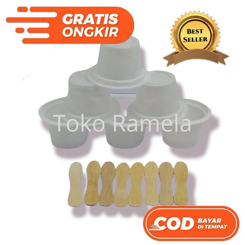 CUP PLASTIK PUTIH SUSU UKURAN 90ml ISI 50pcs/ CUP ES KRIM
