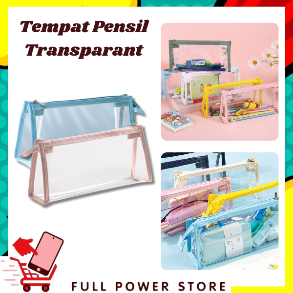 

FPS Kotak Pensil Transparan Multifungsi Minimalis Tempat Pensil Bening Kapasitas Besar Tas Penyimpanan Transparan Warna tas Makeup Mini Pouch Pencil Case Stationery Serbaguna Aesthetic
