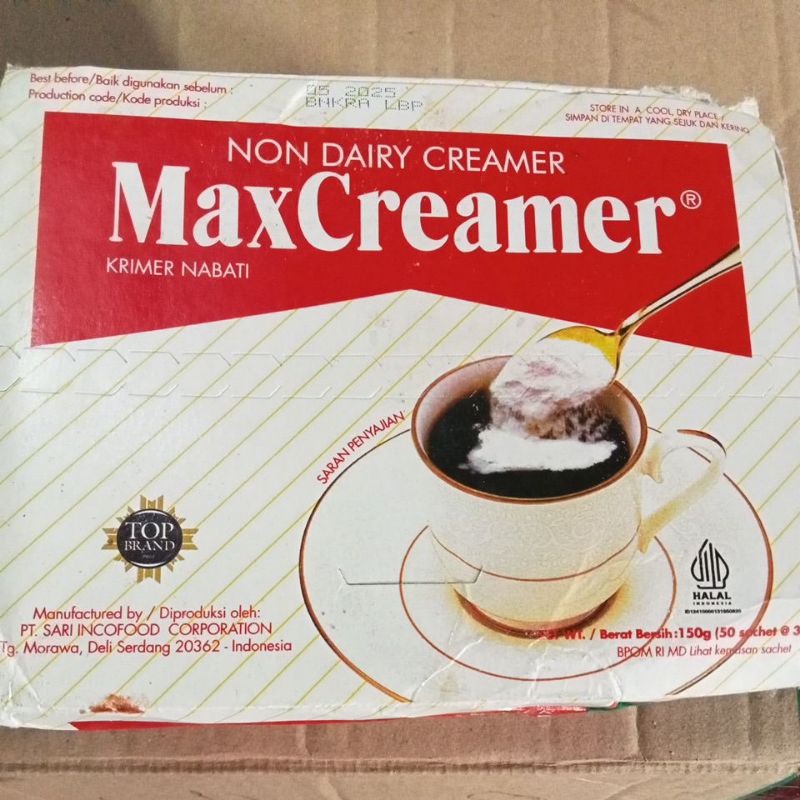 

maxcreamer non dairy creamer 150g(50 saset@3g)