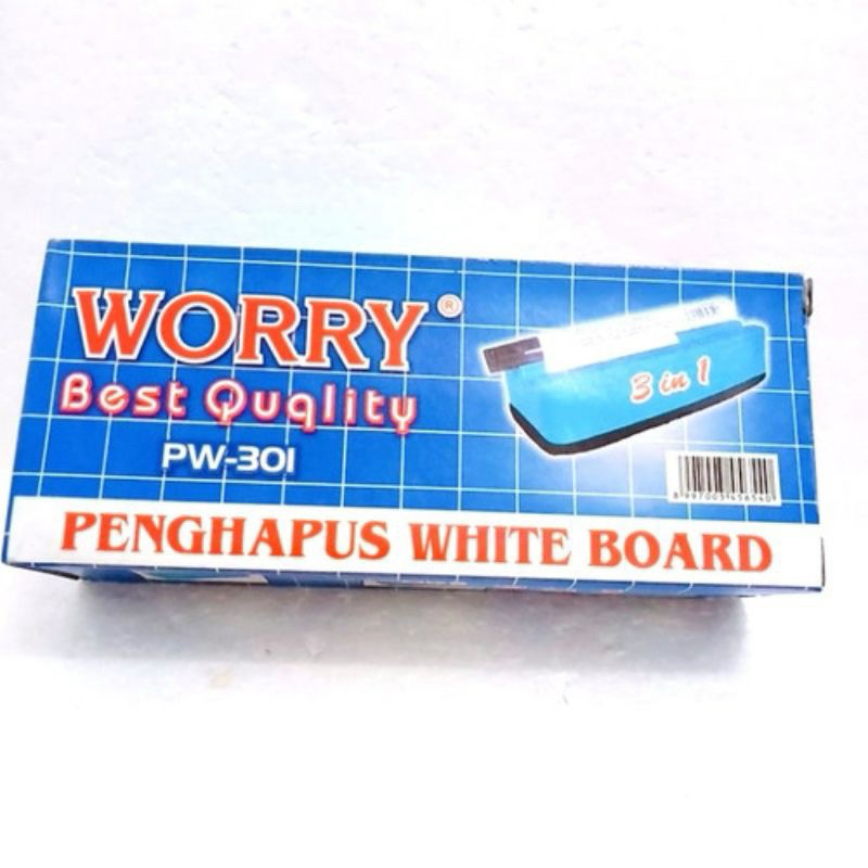 

PENGHAPUS PAPAN TULIS WORRY PW-301/PENGHAPUS WHITE BOARD 3IN1