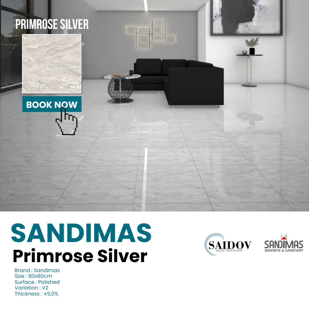 Granit Sandimas Primrose Silver 80x80