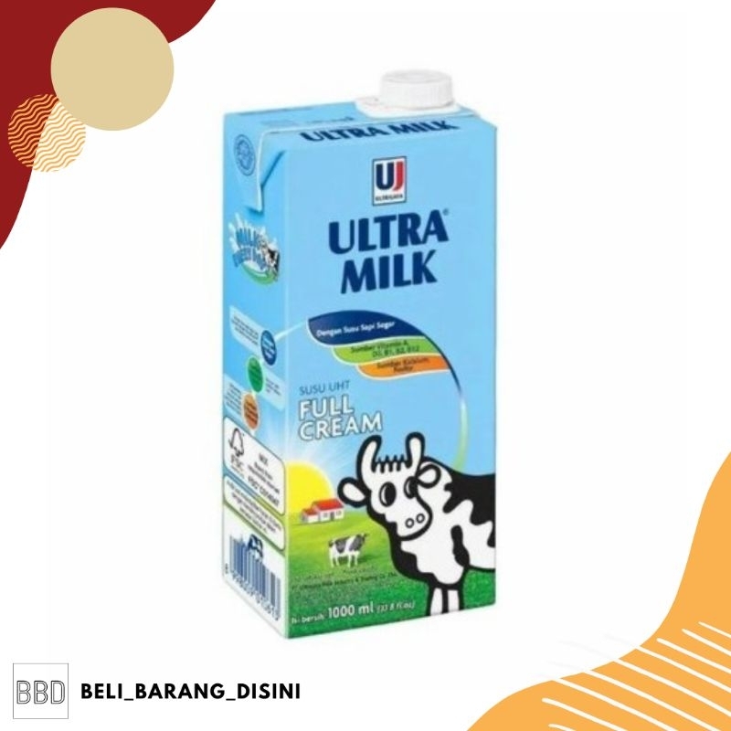 

Susu UHT Ultra Milk | Full Cream | 1000 ml