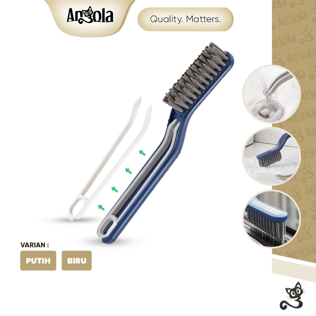ANGOLA Sikat Pembersih Multifungsi D24 Sikat Toilet/Dapur/Lantai Cleaning Brush 2in1 Capitan Wastafel