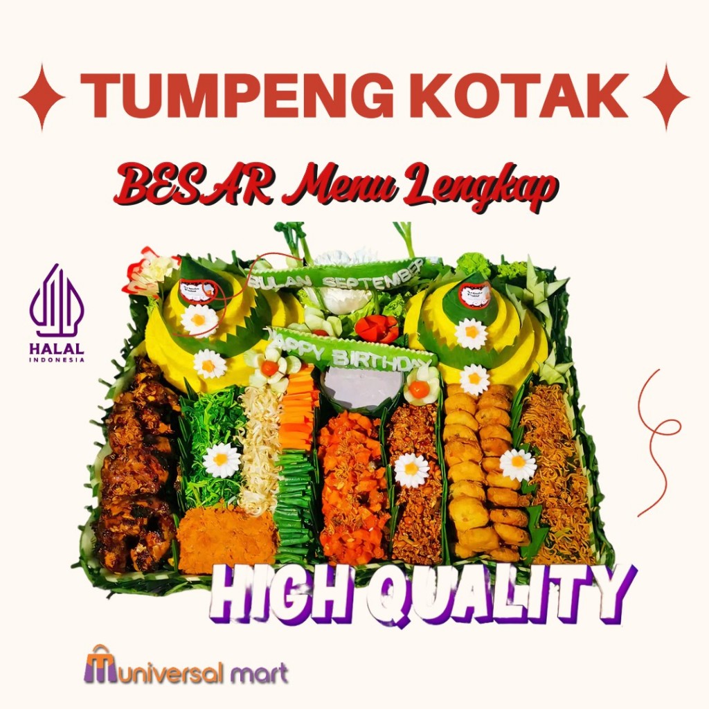 

Nasi Tumpeng Kotak Besar Porsi Bervariasi