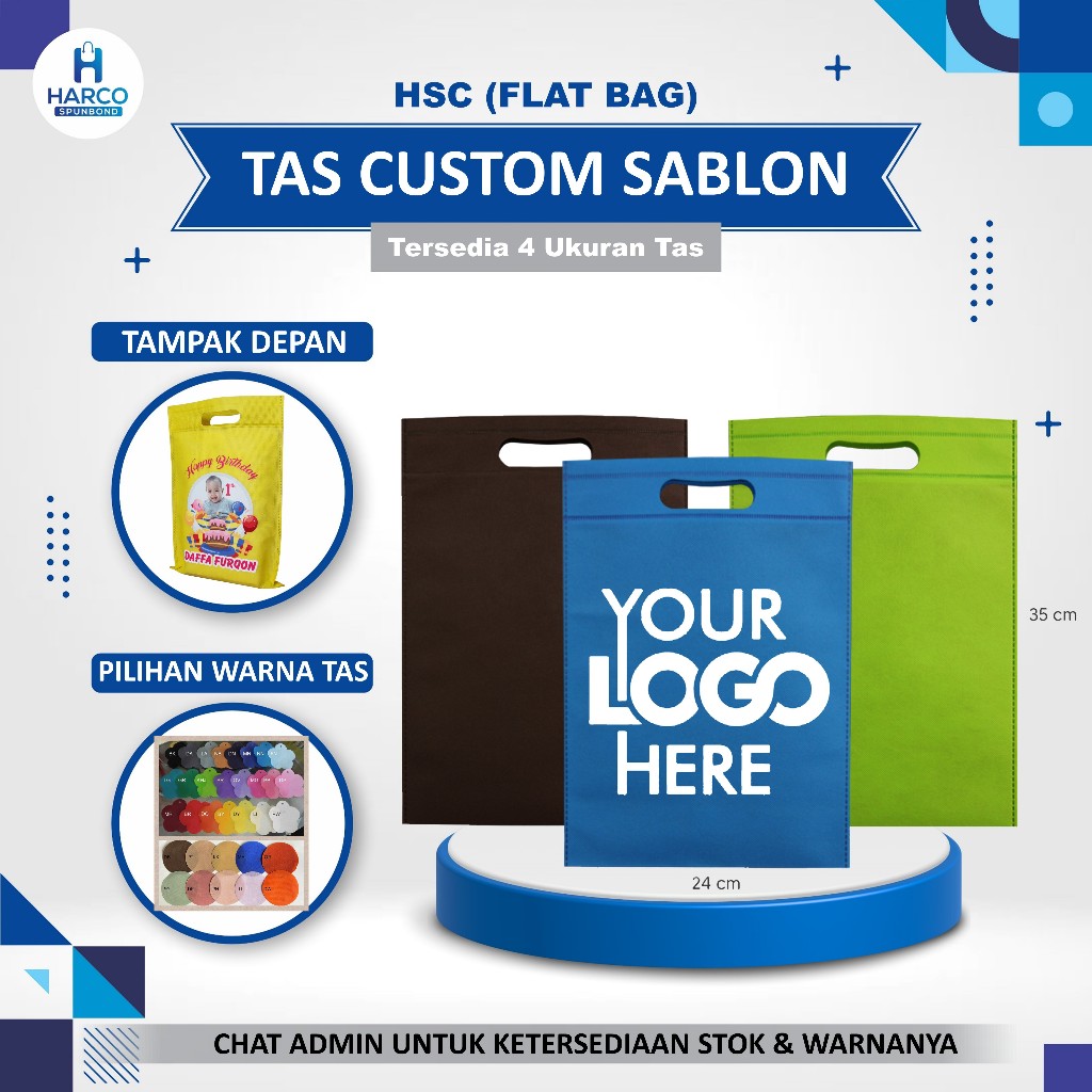 

Tas Spunbond Custom Sablon Custom Sablon Tas Belanja Tas Oval Spunbond Tote Bag Custom Hajatan Logo Suvenir Pernikahan Ultah