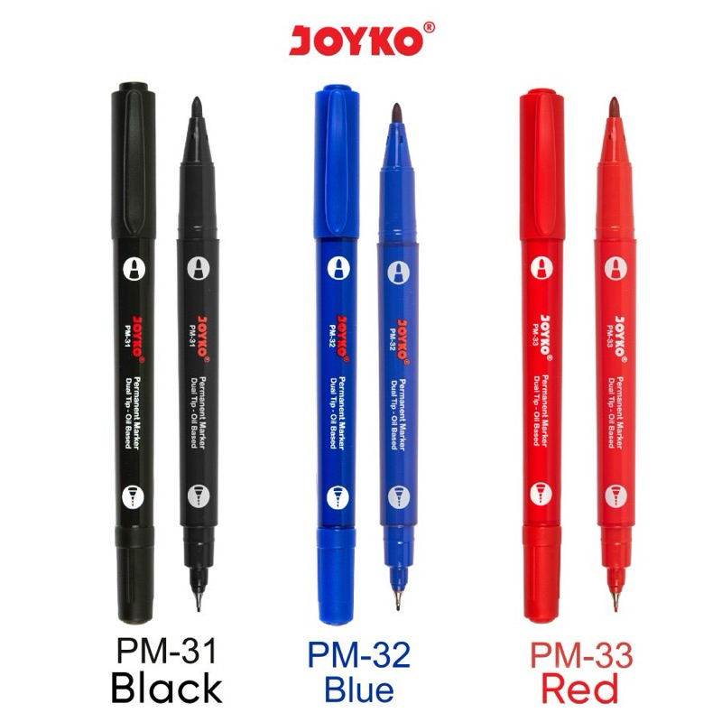 

Joyko Permanent Marker Spidol Permanen Dual Tip PM31-33