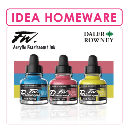 

Cat Akrilik Kilat Kilau Glossy Daler Rowney FW Pearlescent Ink 29.5ml