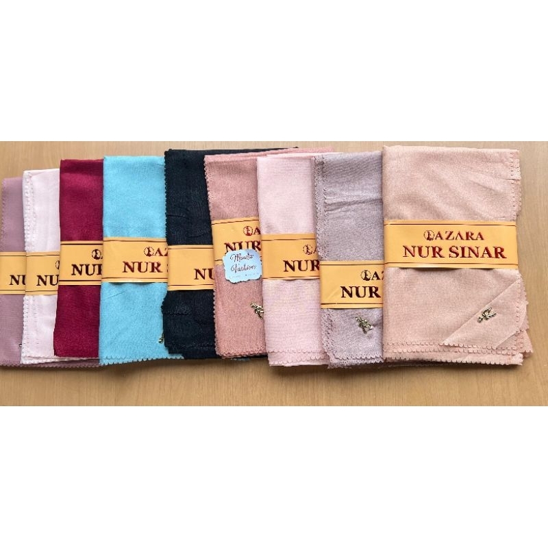 Azara Segiempat Nur Sinar Glamour Premium || Jilbab Segi empat Azara premium Nur Sinar Glamour || Az