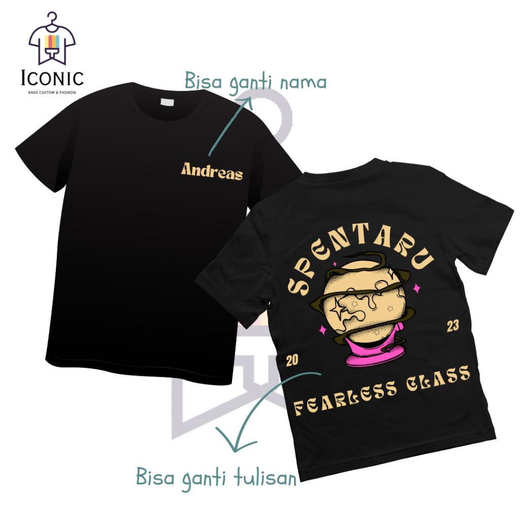 [KAOS CUSTOM] KAOS SABLON KELAS BISA CUSTOM NAMA