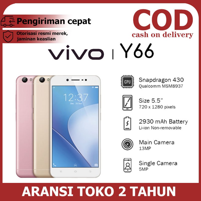 HP VIVO Y66 Ram 4/64 baru murah Smartphone Dual SIM Android Garansi TOKO