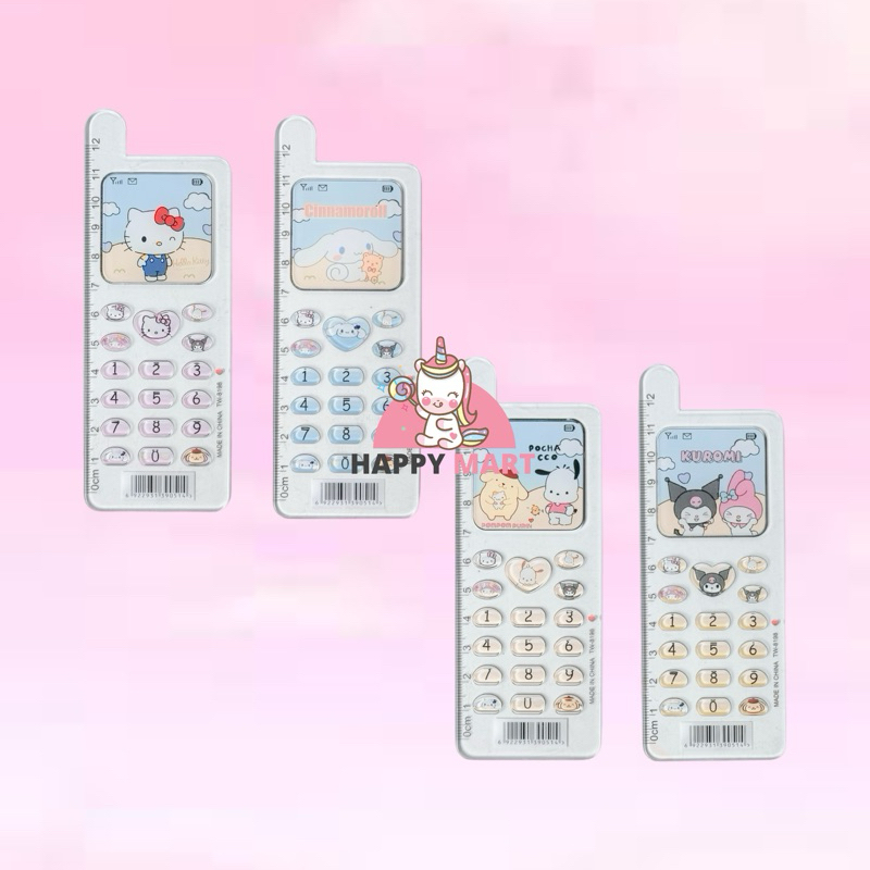 

Penggaris UNIK MOTIF SANRIO HANDPHONE kuromi / melody / cinnamoroll