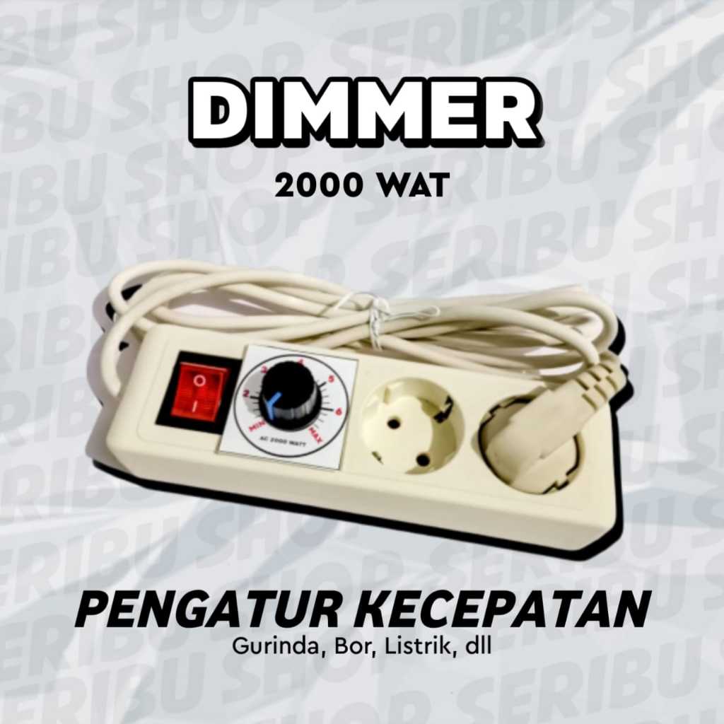 Dimmer 2000 Watt AC Pengatur Kecepatan Gerinda Bor Listrik Mengatur Cahaya Lampu Terminal Stop Konta