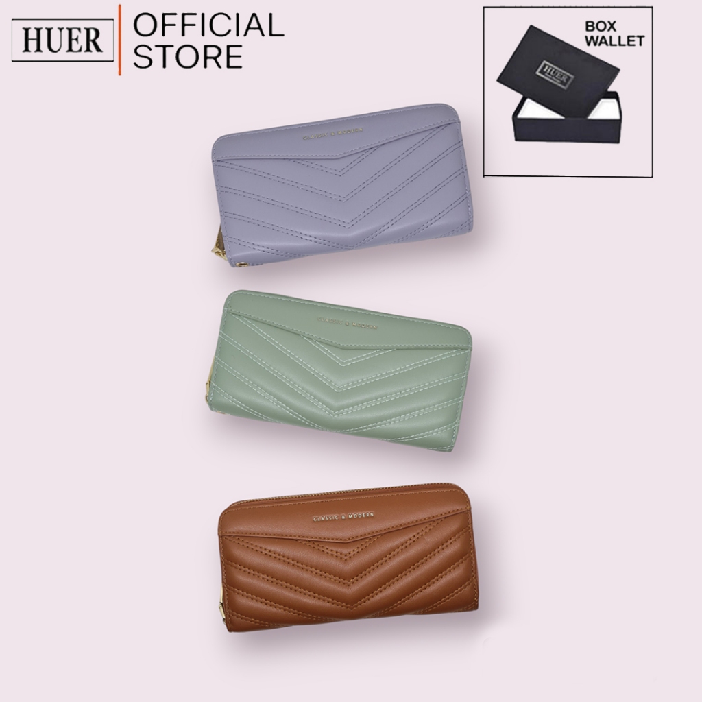 HUER ~ Dompet Wanita Mirena One Zipper Wallet 9446-329