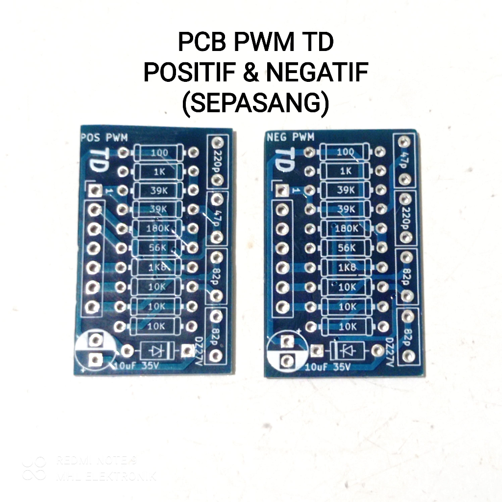 PCB PWM TD POS dan NEG Dauble layer PWM TD Sepasang Positif Negatif