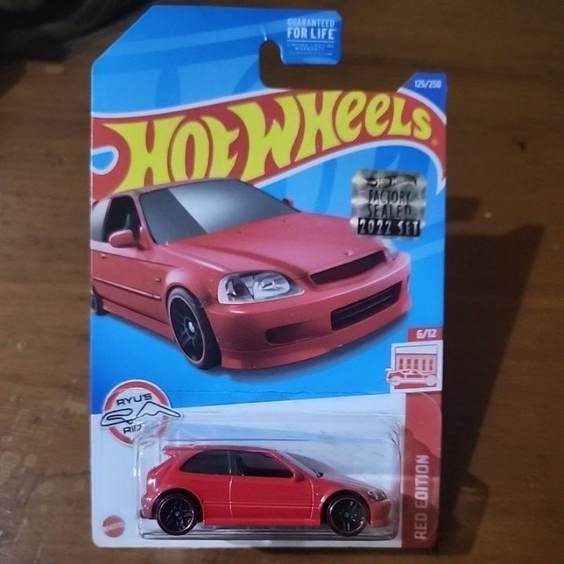 hotwheels '99 honda civic type R (EK9) Red Edition